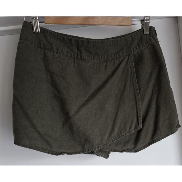 GAP Pants - Gap Women's Linen Blend Shorts Size 6 Olive Green Casual Summer